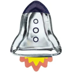 Space Rocket Party Plates (6 Pack)
