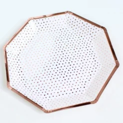 Ginger Ray Spotty Rose Gold Plates (8 Pack)