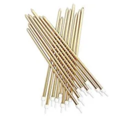 Creative Converting Ultra Long Candles - Gold (16 Pack)