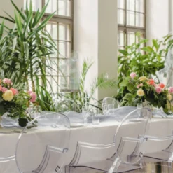 White Fabric Tablecloth - Large