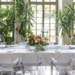 White Fabric Tablecloth - Medium