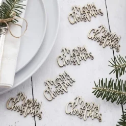 Ginger Ray Wooden Christmas Table Confetti