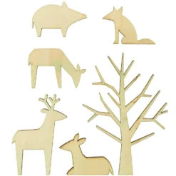 Wooden Decorations - Woodland Animals