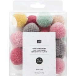 Yarn Pompoms - Pastel